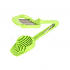 Home Kitchen Egg Cutter, Small Fruit Banana Kiwi Strawberry Slicer Tool (Green)